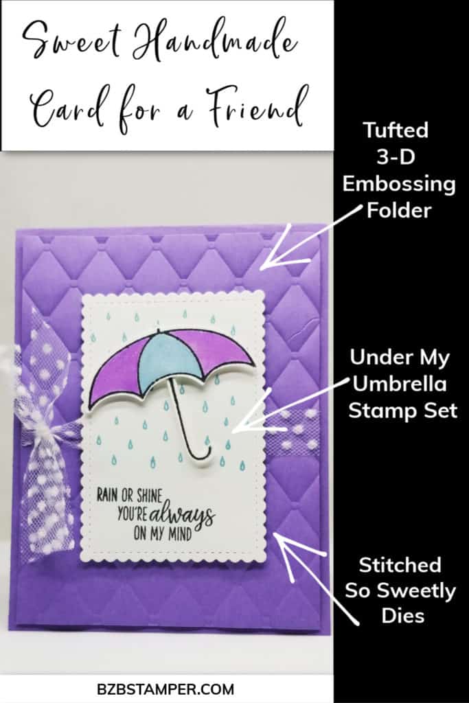 Simple Handmade Card for a Friend 2 stampin up under my umbrella pinterest 1