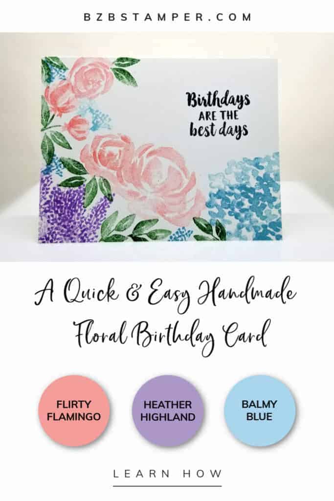 Simple Floral Birthday Card 2 stampin up beautiful friendship2 pinterest