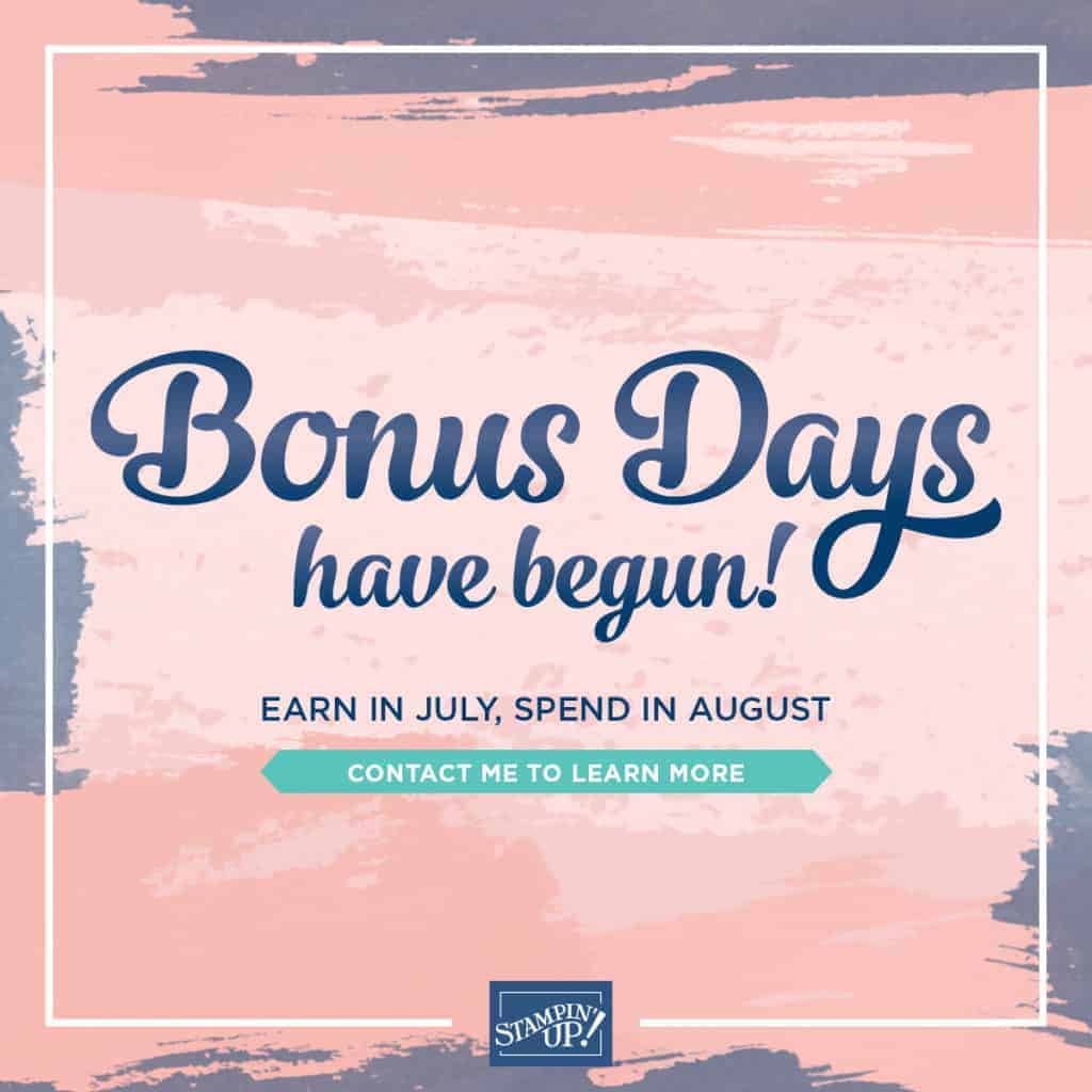Bonus Days Coupons Start Today! 1 Stampin' Up! Bonus Days Coupons