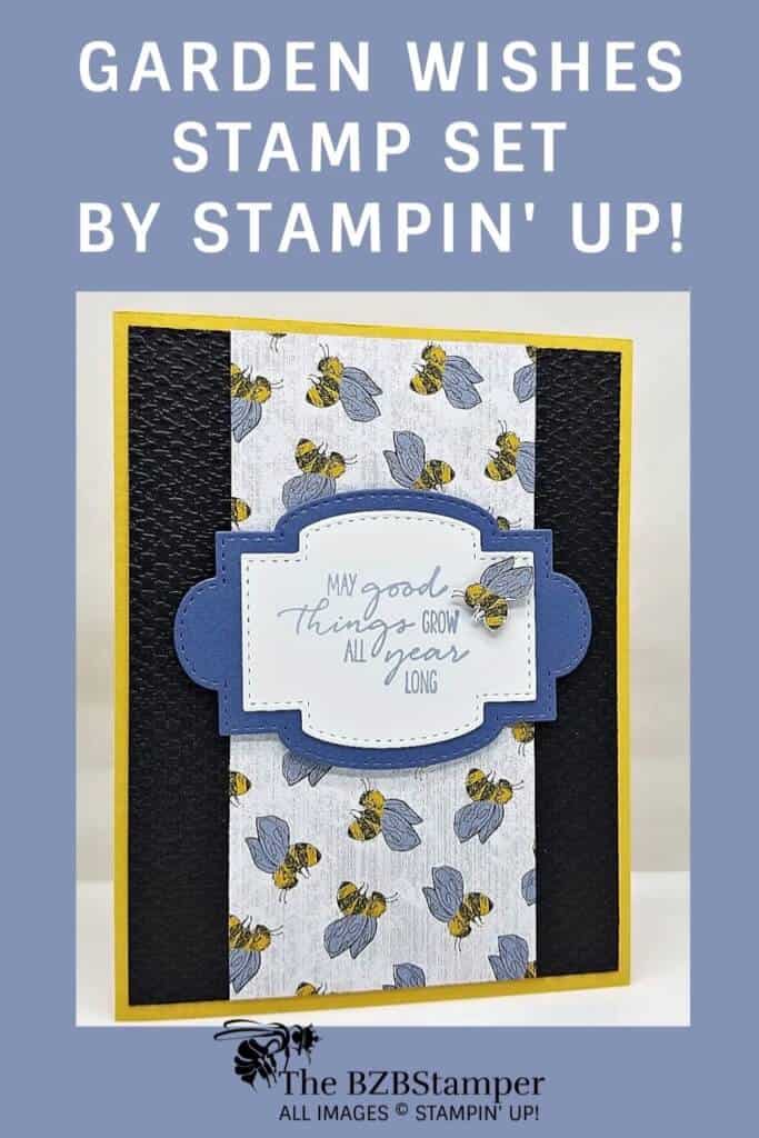 Garden Wishes Stamp Set by Stampin' Up! 18 Blue Bee Handmade Card
