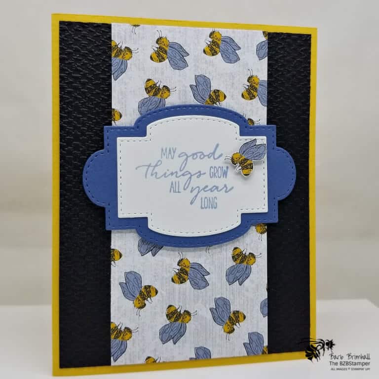 Blue Bee Handmade Card