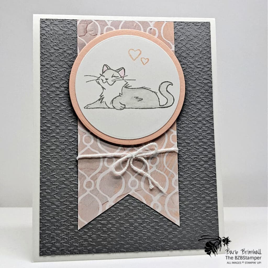 Quick Handmade Card for the Cat Lover in your Life 1 Pink Kitty Card