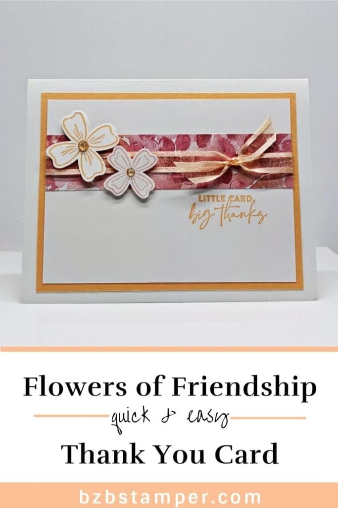 Flowers of Friendship Thank You Card 15 Coral Thank You Card with Flowers