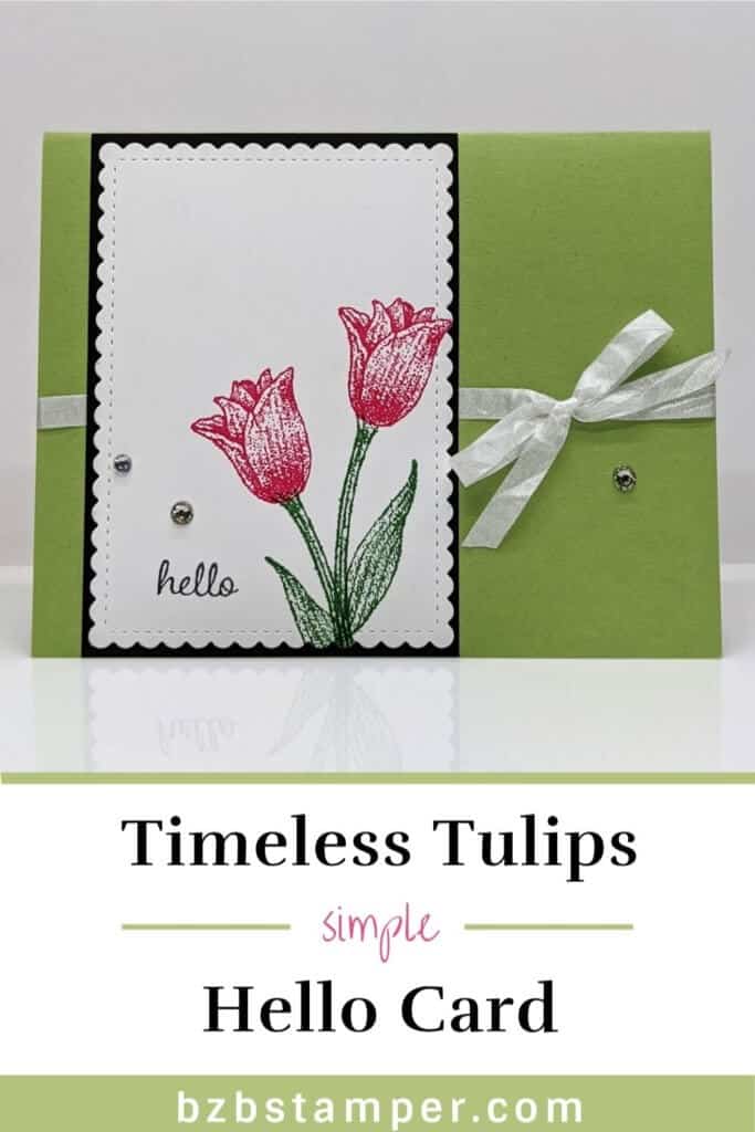 A Simple Handmade Tulip Card 20 Simple Tulip Card in reds and greens