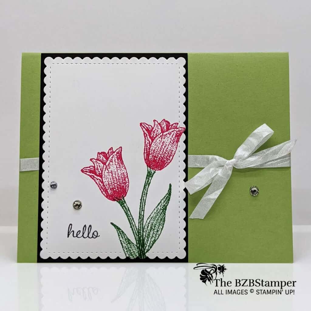 A Simple Handmade Tulip Card 1 simple handmade Tulip Card in reds and greens