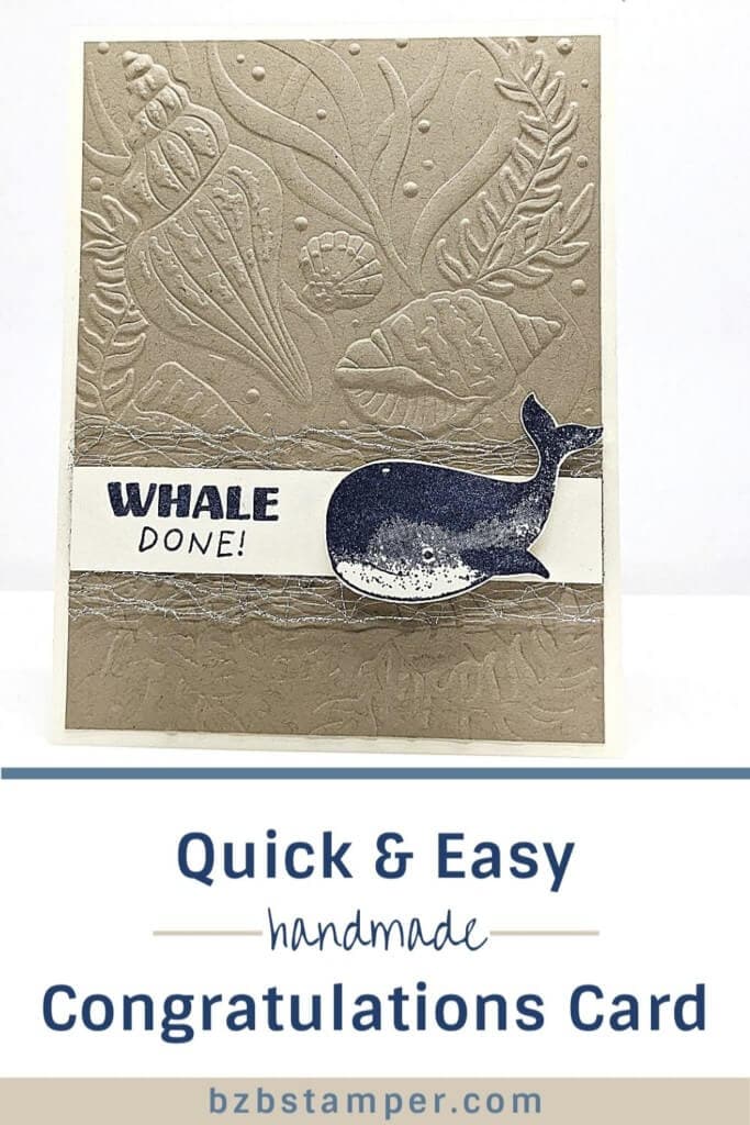 Quick and Easy Congratulations Card 16 congratulations card with a blue whale