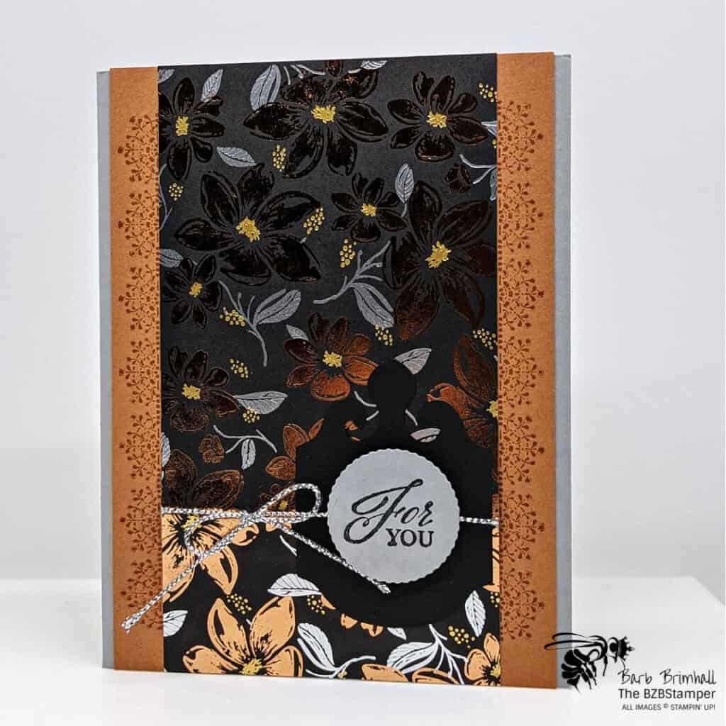 Simply Elegant Paper by Stampin' Up! 1 handmade card with metallic paper