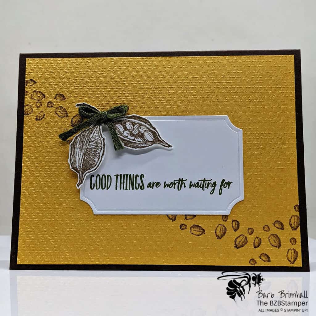 A Simple Masculine Card 1 handmade card in mustard and brown