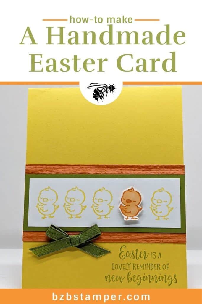 Handmade Easter Card 21 Handmade Easter Card in orange, yellow and green.