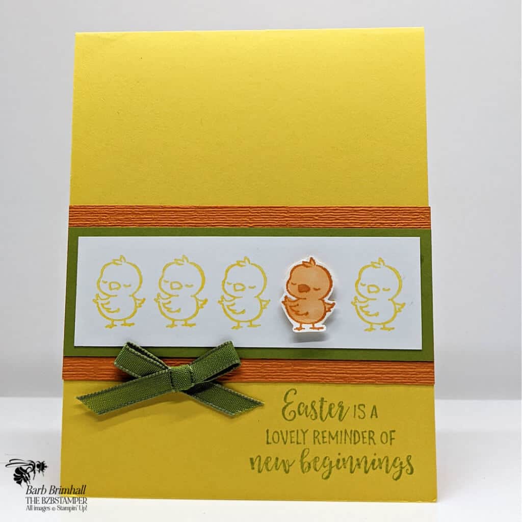 Handmade Easter Card 1 handmade Easter card in yellow, orange and green