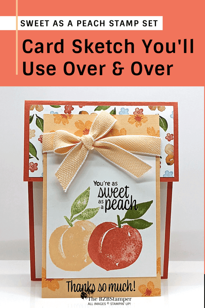 Sweet as a Peach Thank You Card 18 Sweet as a Peach Thank You Card in oranges