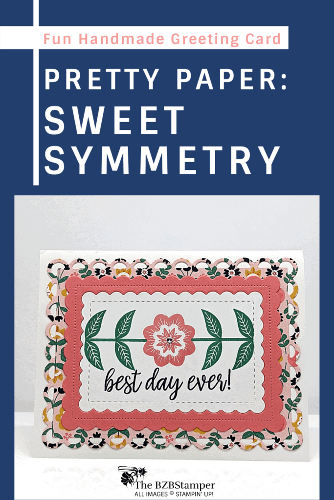 Fun Sweet Symmetry Designer Paper 19 Sweet Symmetry Designer Paper in Flirty Flamingo