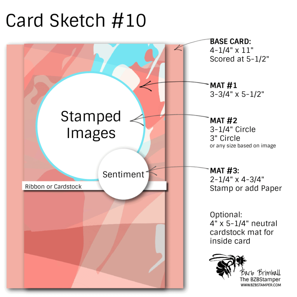 BZBStamper Card Sketch #10 Easy Card Layout