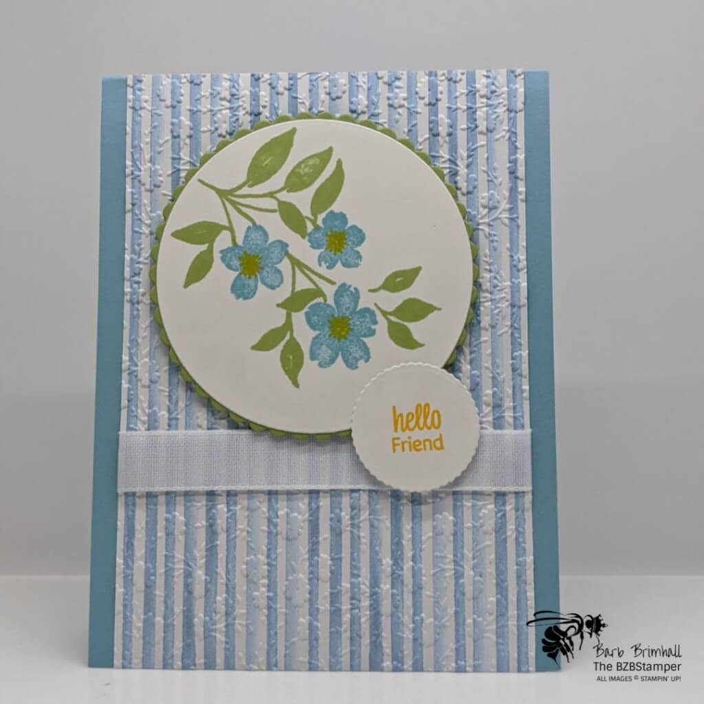 Easy Card Layout using the Sweet As a Peach Suite 1 Easy Card Layout using the Sweet As a Peach Suite in blue
