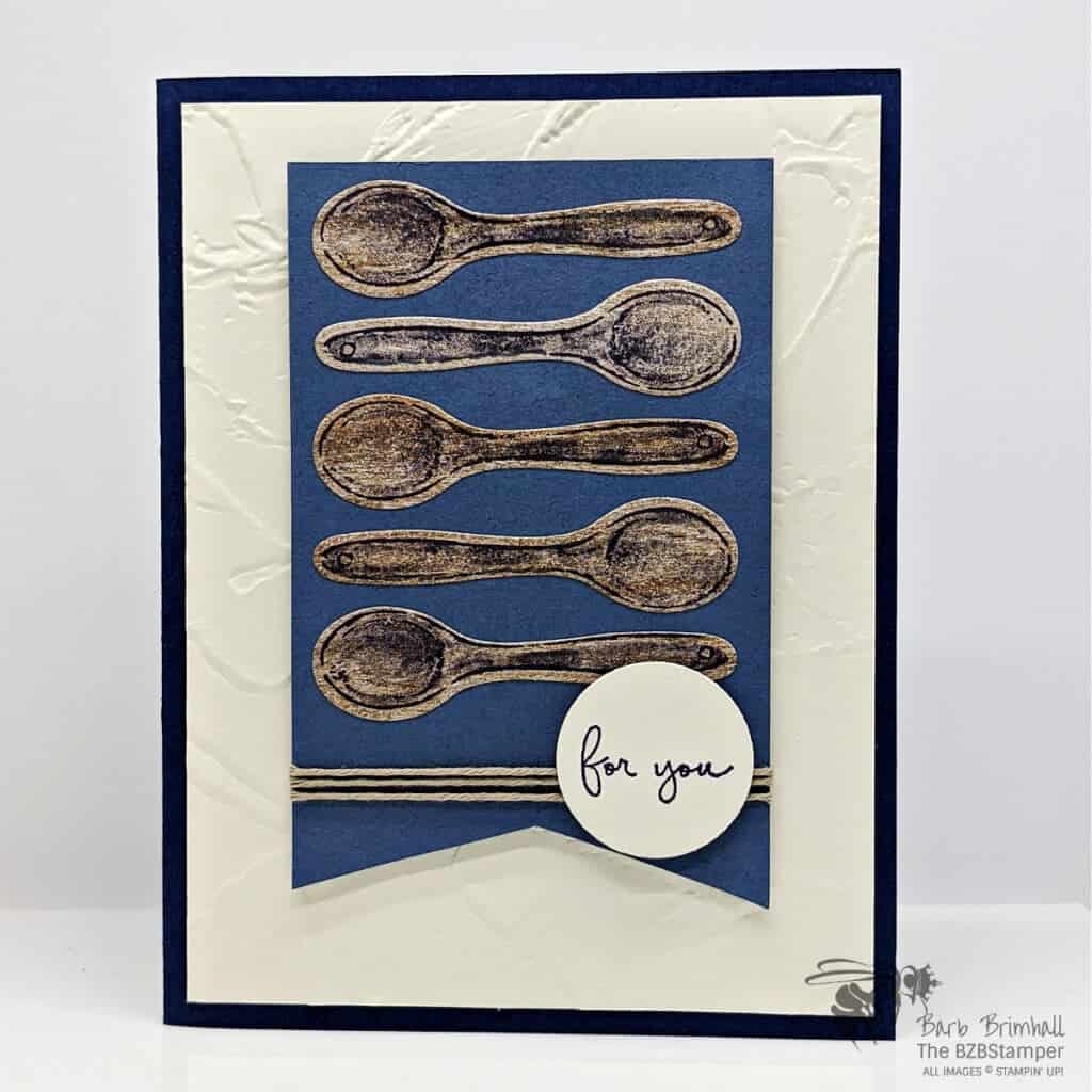 Adorable Card for Cooks using the Whats Cookin Bundle 1 What's Cookin' Bundle card in Navy
