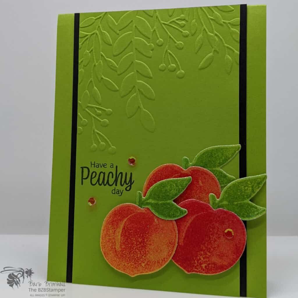 Stampin Up Rainbow Glimmer Paper 1 Stampin' Up! Rainbow Paper to make peach images