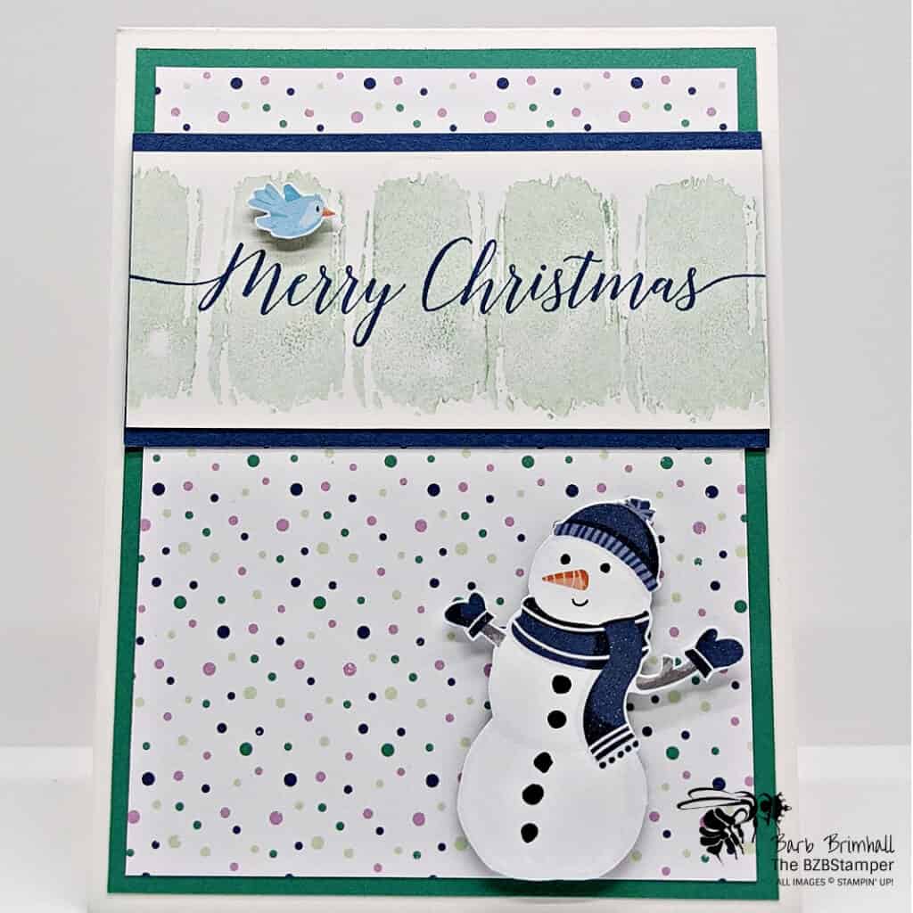 Quick and Easy Christmas Card iwth Textures & Frames Stamp Set
