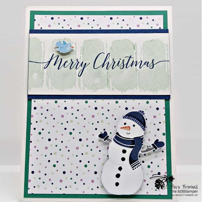 Quick and Easy Christmas Card iwth Textures & Frames Stamp Set