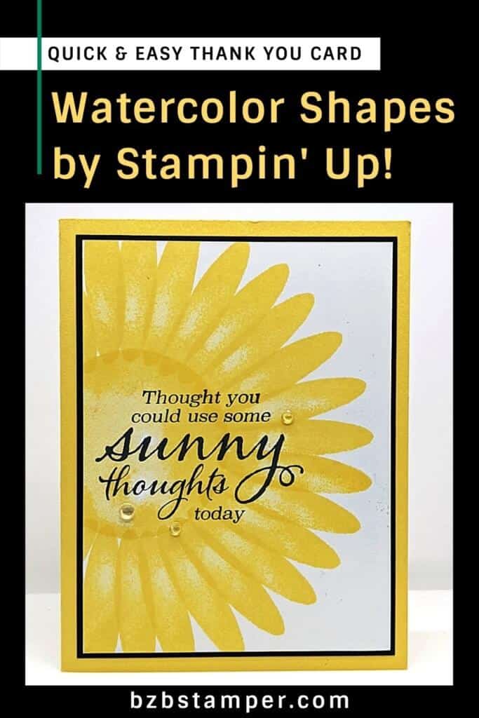 A Creative Way to Use the Watercolor Shapes Stamp Set 14 Watercolor Shapes by Stampin Up in yellow