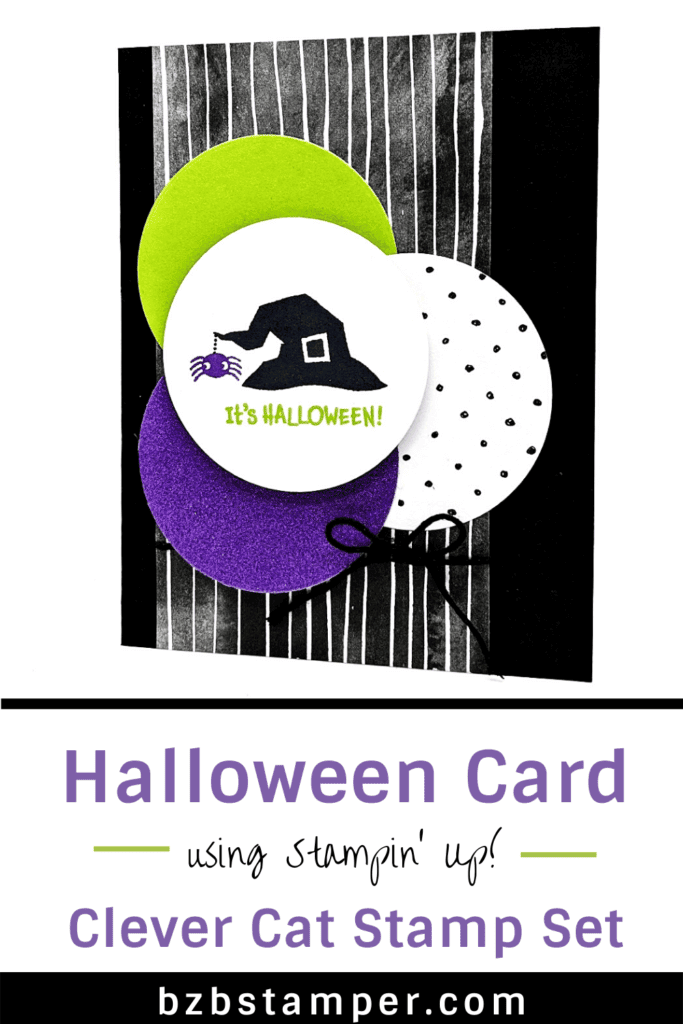 Clever Cat Halloween Card 19 Clever Cat Stamp SEt by Stampin' Up! for Halloween