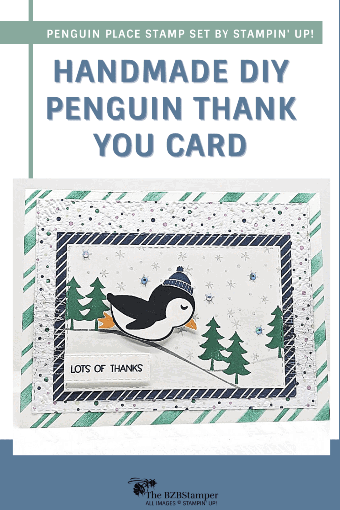 Adorable Penguin Place Thank You Card 23 Penguin Place Thank You Card in Blue and Green