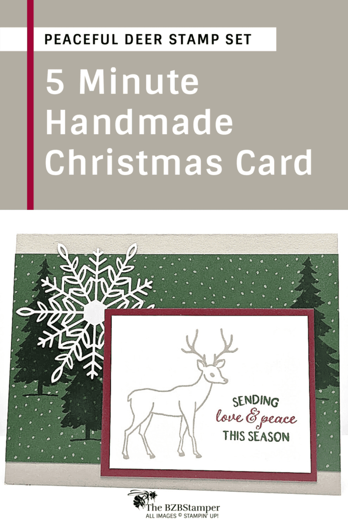 5 Minute Handmade Christmas Card 15 Peaceful Deer Stamp Set by Stampin' Up!