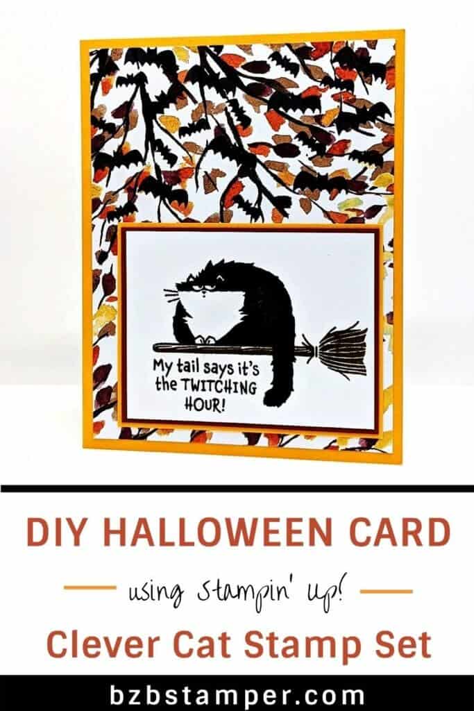 Beautiful Fall Patterned Paper by Stampin' Up 14 Clever Cats Stamp Set using Fall Patterned Paper
