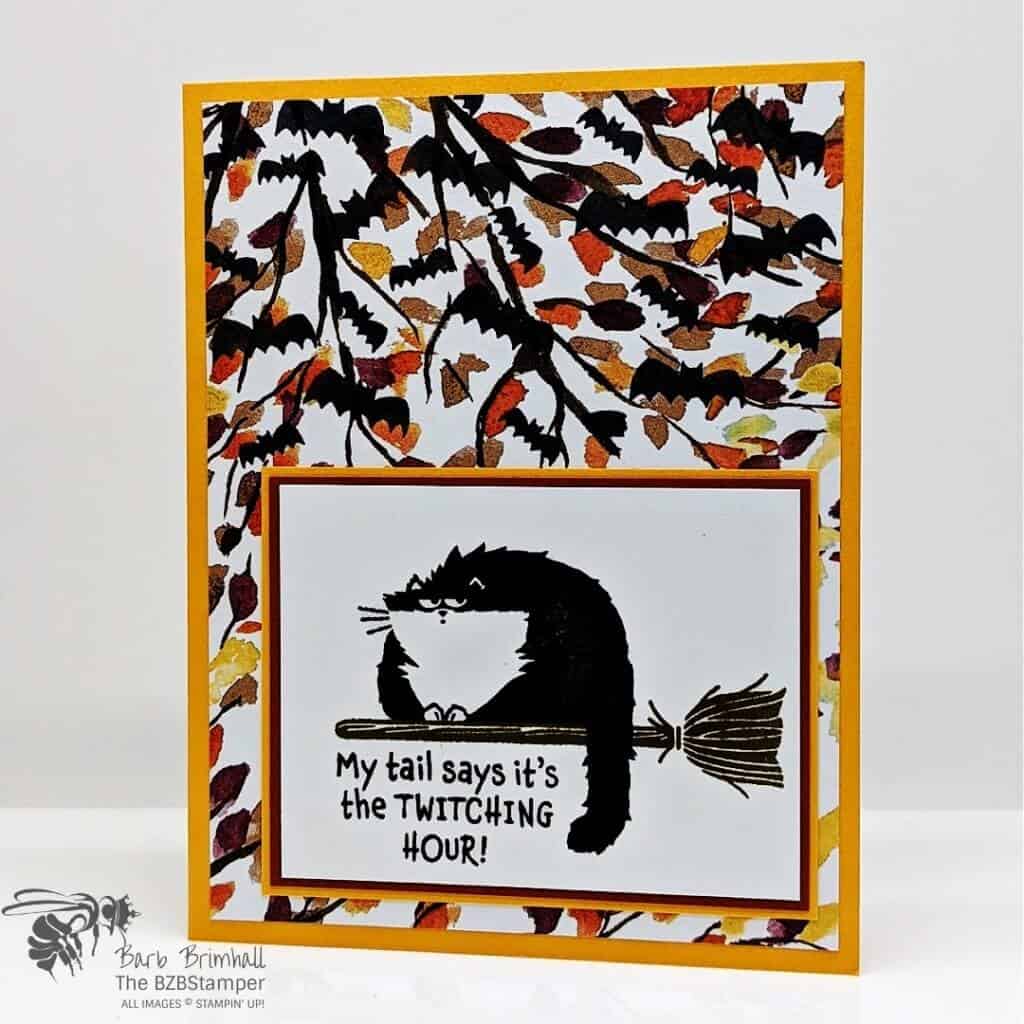 Beautiful Fall Patterned Paper by Stampin' Up 1 Clever Cats Stamp Set using Fall Patterned Paper