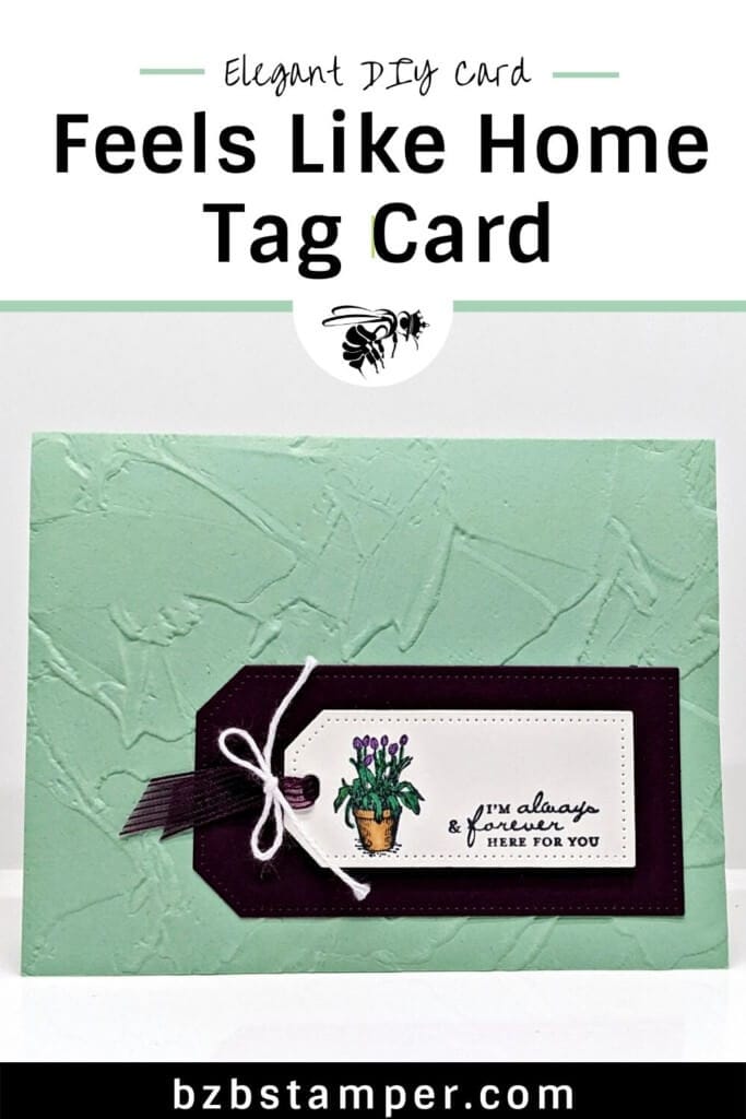 Stampin Up Feels Like Home Stamp Set 21 Feels Like Home Sale-A-Bration Card in Mint Macaron