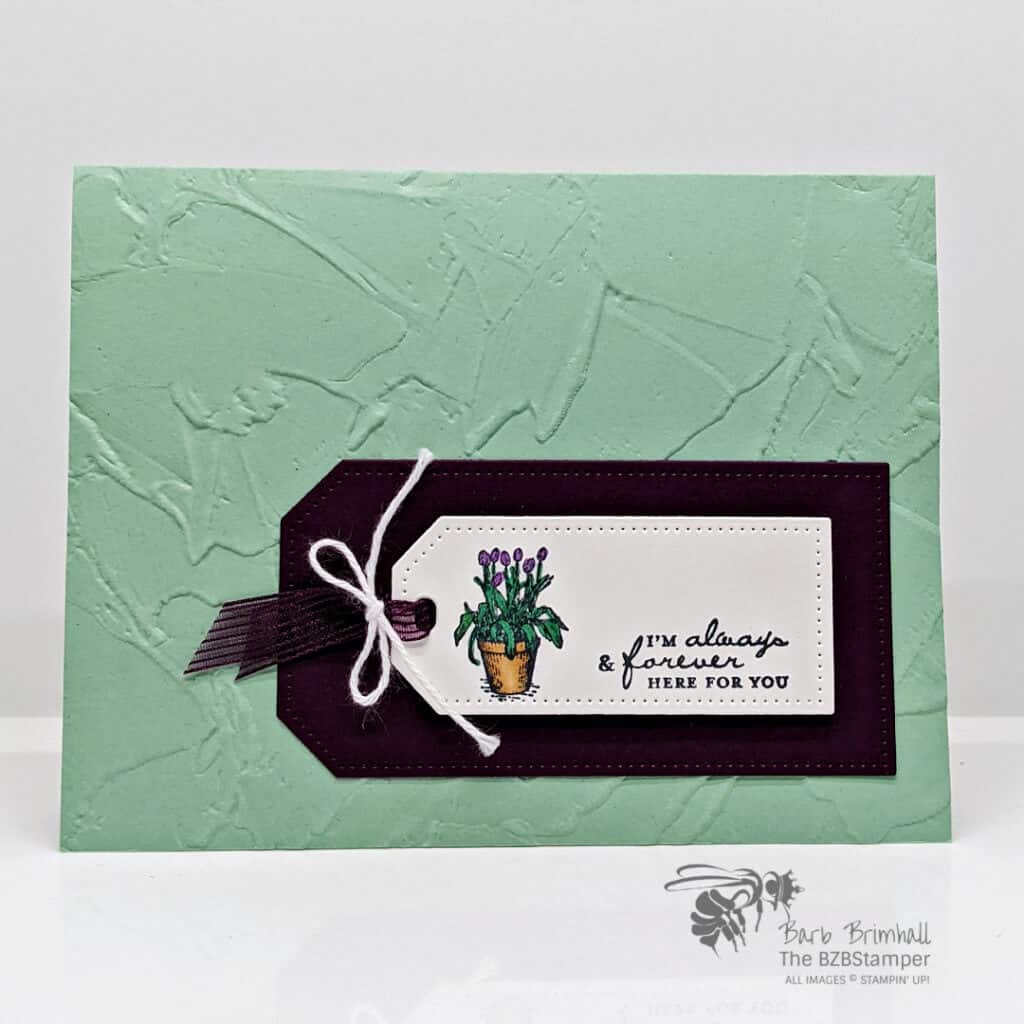 Stampin Up Feels Like Home Stamp Set 1 Feels Like Home Sale-A-Bration Card in Mint Macaron