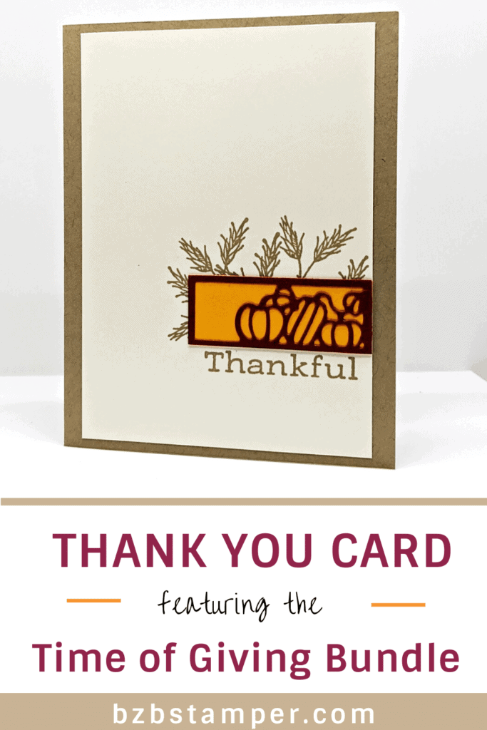 Stampin Up Time Of Giving Bundle 14 Thank You Handmade Greeting Card