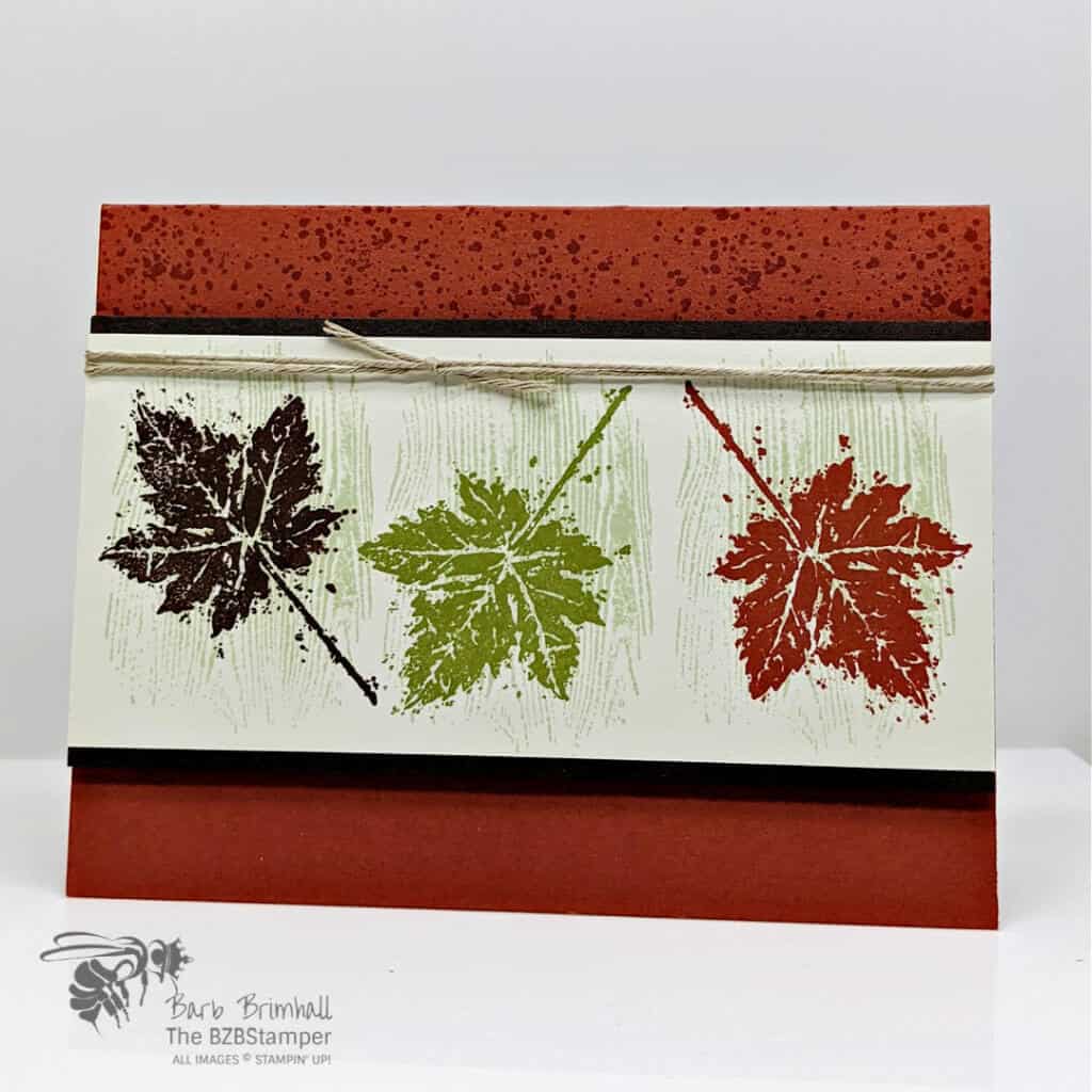 Gorgeous Leaves Stamp Set 1 3 Leaf Card featuring the Gorgeous Leaves Stamp Set by Stampin' Up!