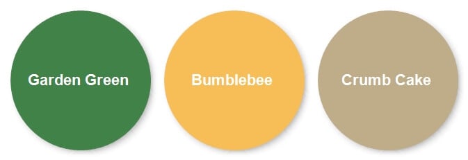 Cardmaking Color Combination in Garden Green, Bumblebee and Crumb Cakev