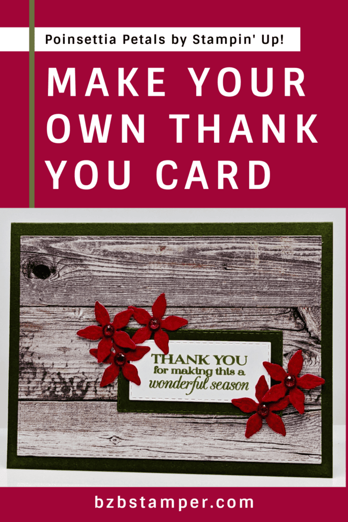 Stampin Up Poinsettia Petals Stamp Set and Dies 18 Holiday handmade Christmas Card with poinsettias