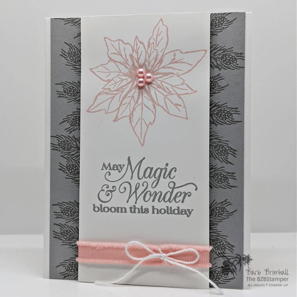 DIY Christmas Card You Can Make Easily 1 Poinsettia Petals Stamp Set in Pink
