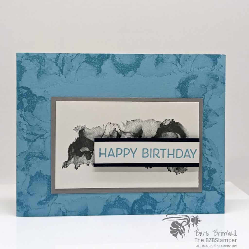 Easy Yet Elegant DIY Birthday Card 1 Artistcally Inked Stamp Set in Balmy Blue