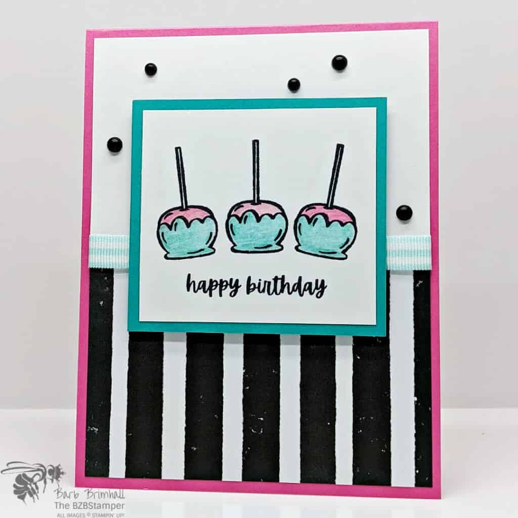 Cute Handmade Card featuring Cake Pops 1 Sweets and Treats Stamp Set by Stampin' Up! Cake Pop Card