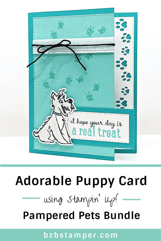 Cute Pampered Pets Handmade Greeting Card 23 Pampered Pets Bundle by Stampin' Up! in Bermuda Bay