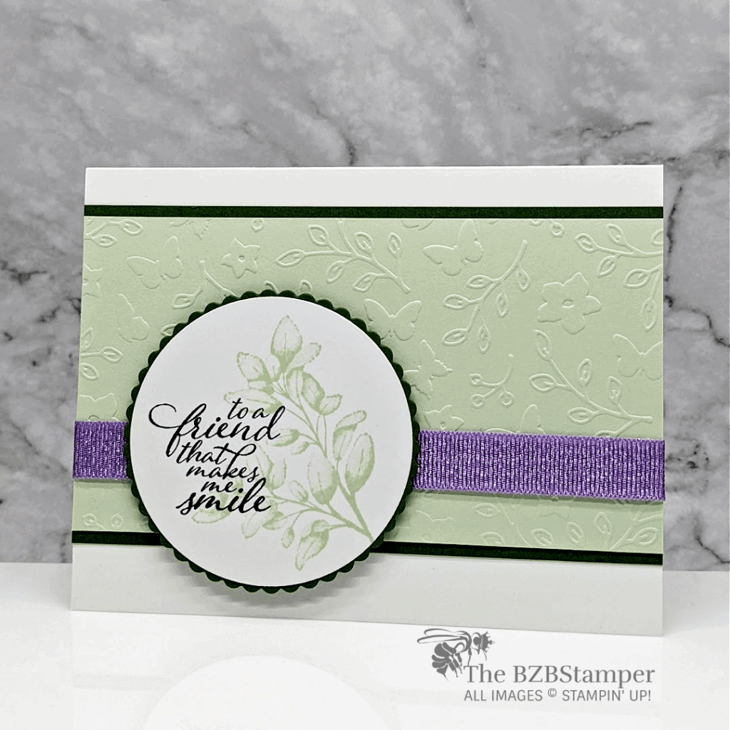 The Forever Fern Distinktive Stamp Set 1 Tasteful Touches Stamp Set by Stampin' Up! in green and purple