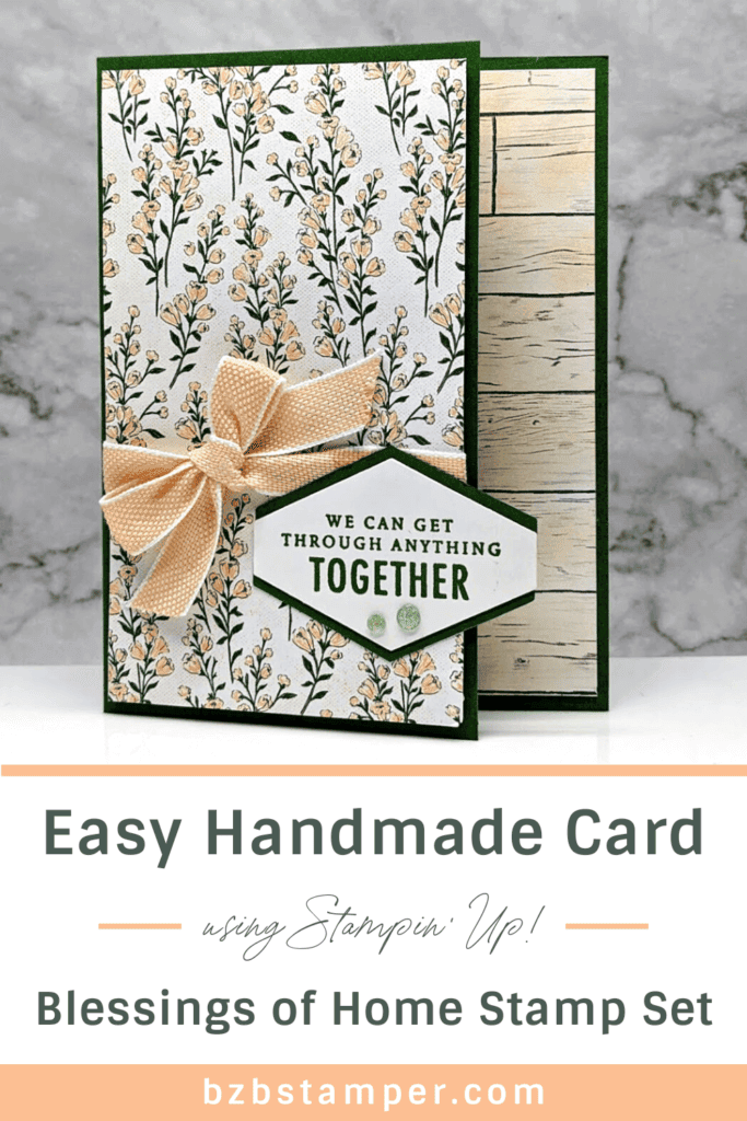 Stampin' Up! Blessings of Home Stamp Set 16 Stampin' Up! Blessings of Home card in peach & green