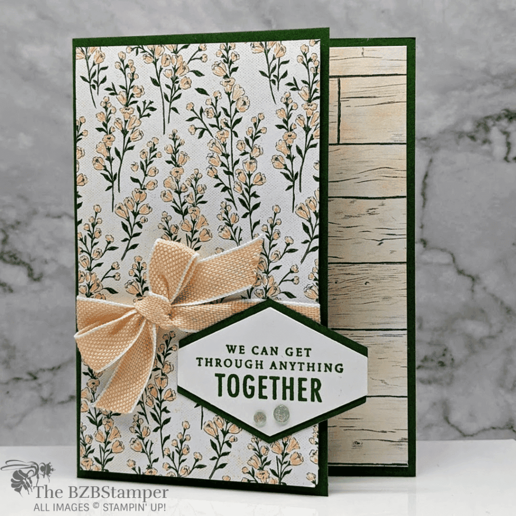Stampin' Up! Blessings of Home Stamp Set 1 Stampin' Up! Blessings of Home card in peach & green