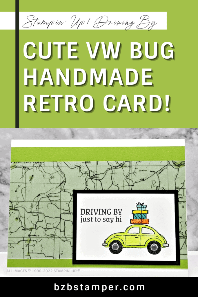 Cute VW Bug Handmade Card 17 Cute handmade card featuring a Volkswagon Bug