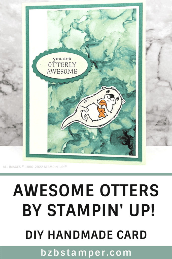 Awesome Otters Encouragement Card 16 Handmade greeting card featuring an awesome otter using Stampin' Up! supplies