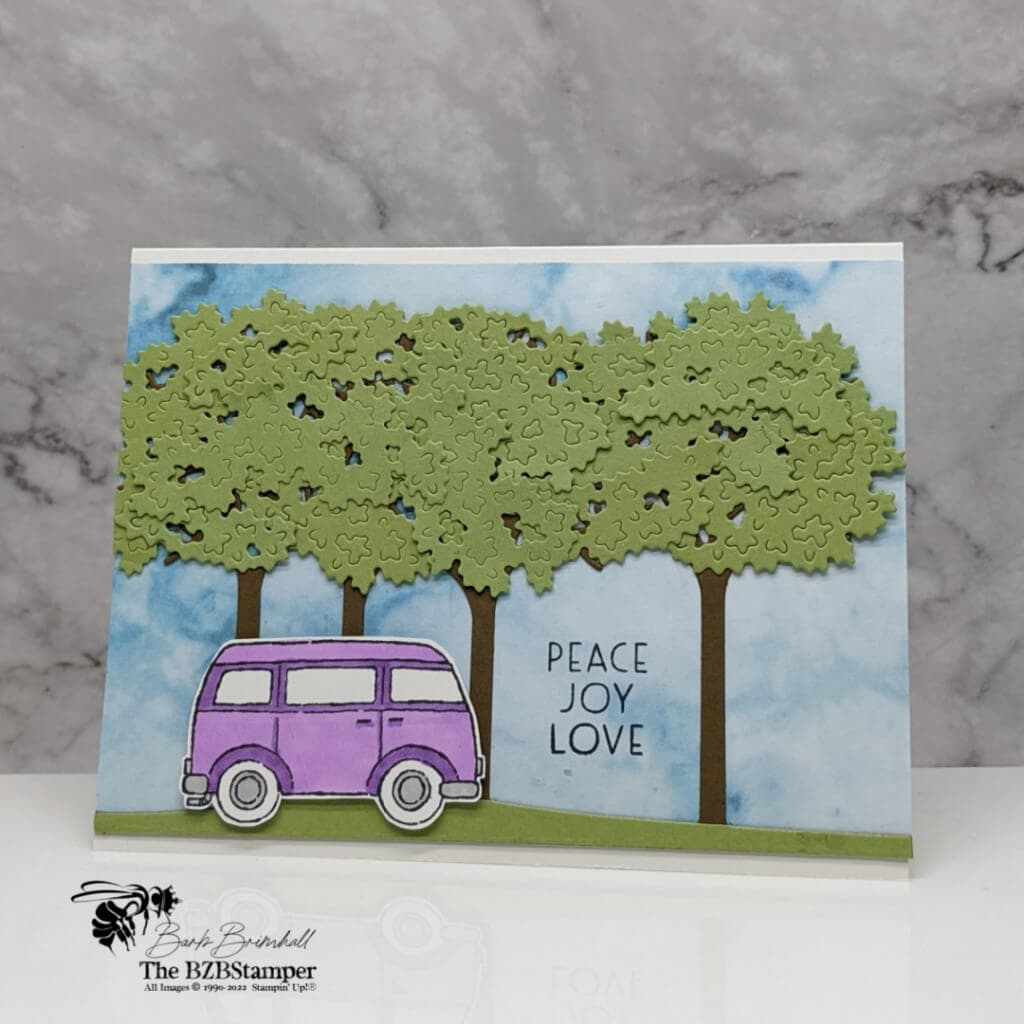 Trees and VW bus handmade card using Stampin' Up! supplies