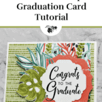 Handmade Graduation Card with a tropical vibe.