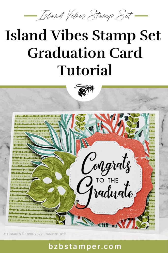 Island Vibe Graduation Card Tutorial 15 Handmade Graduation Card with a tropical vibe.
