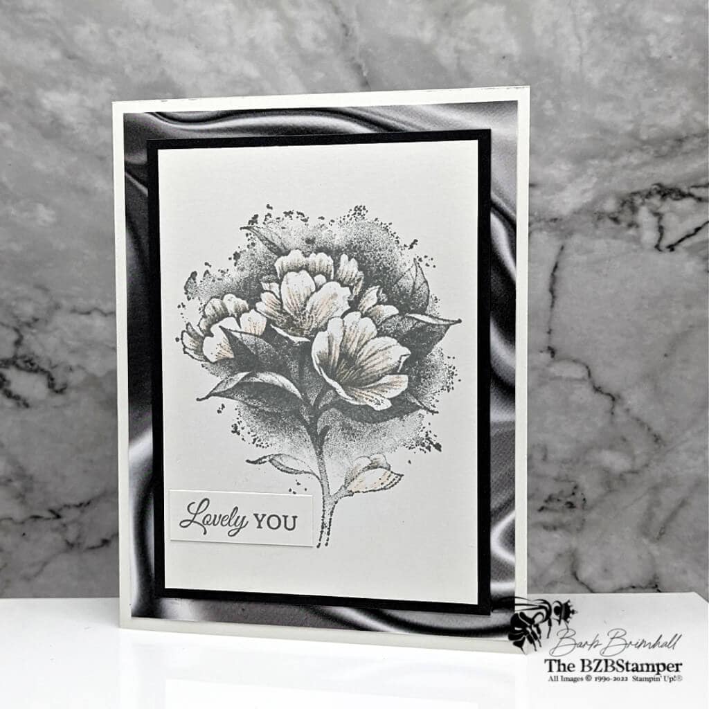 An Elegant DIY Floral Card 1 Beautiful handmade floral card in gray tones with a touch of pink