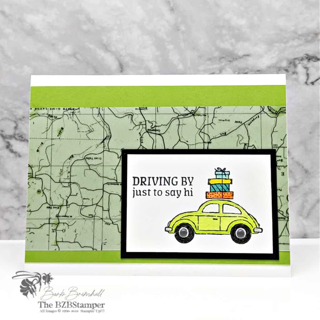 Cute VW Bug Handmade Card 1 Cute handmade card featuring a Volkswagon Bug