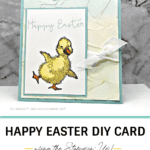 Handmade Easter Card featuring a cute duck