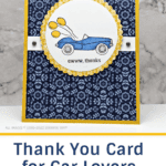 Handmade DIY Thank You Card featuring a car with balloons